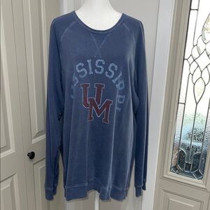 University of MS Men's Crewneck Sweatshirt - Blue